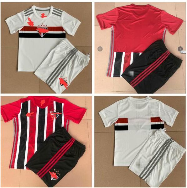 

kids kits sao paulo 2020 2021 dani alves soccer home away jerseys 20 21 coutinho vinicius football shirts, Black;yellow