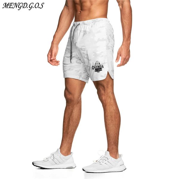 

summer quick-drying men's sports pants jogger fitness camouflage men's shorts fashion bodybuilding men's pants 1027, White;black
