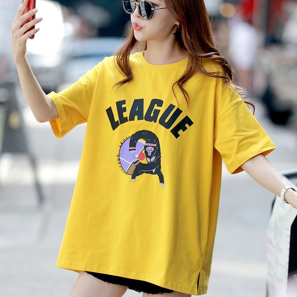 

мид втулки женщины top coat рыхлого корейский cec универсального половина рукава топ досуг спортивных нового женской одежда 2019 wp9st, White