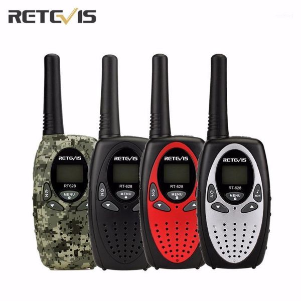 

2 pcs rt628 kids retevis walkie talkie transceiver uhf frequency portable 0.5w 446mhz lcd display toy radio communicator a10261