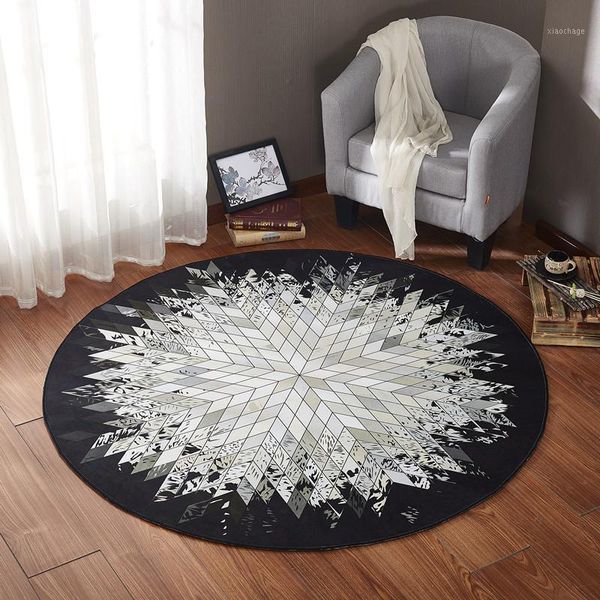 

carpets cilected nordic geometric round carpet non-slip floor mat indoor entrance doormat chair area rug for living room bedroom1