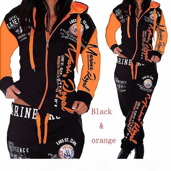 

zogaa 2019 women 2pcs sportwear autumn winter female suit fashion hooded joggers women's sports suit sets womens tracksuit set, White