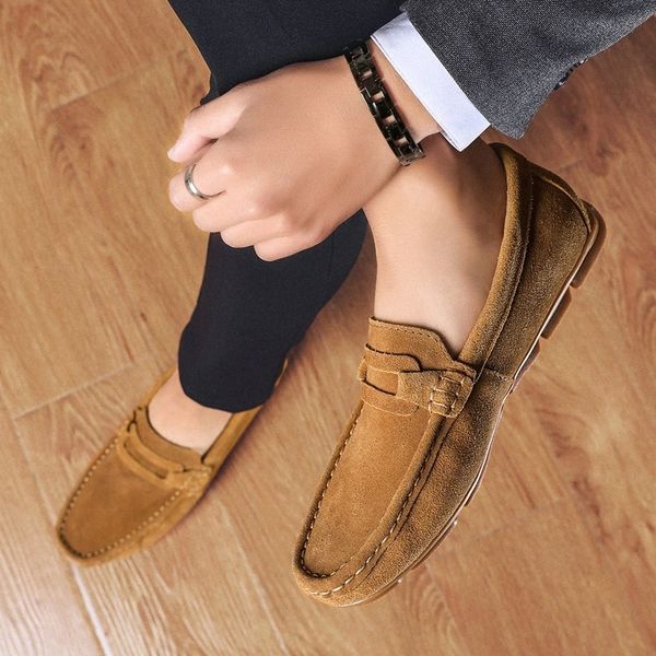 

men loafers shoes spring autumn fashion boat footwear man brand genuine leather moccasins slip on men shoes men's casual shoes #s81a