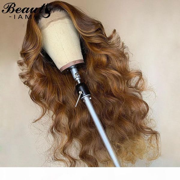 

1b 27 glueless full lace human hair wigs pre plucked ombre honey blonde lace wigs for women loose wave brazilian wig, Black;brown