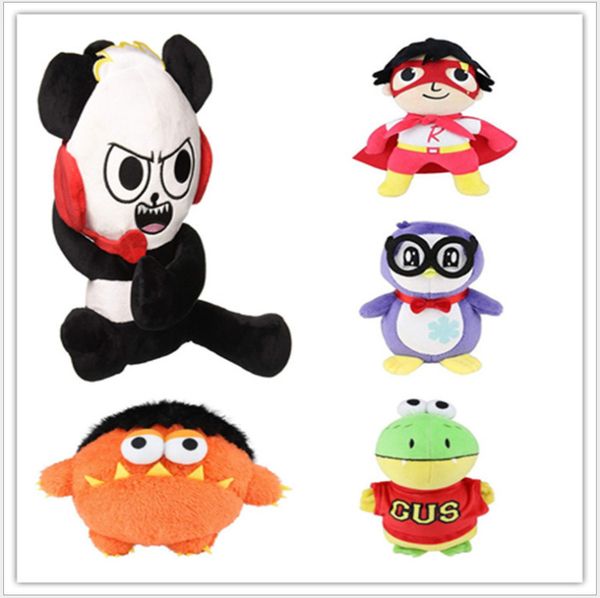 

18cm ryan world toys ryans world party moe dinosaur panda penguin plush toys ryan toys review children gift