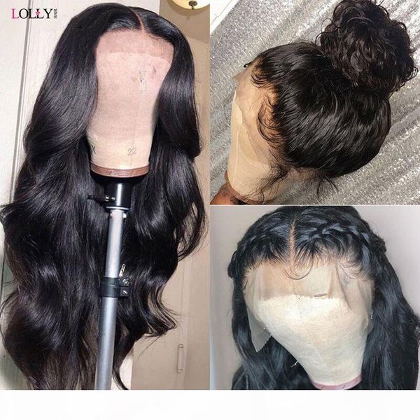 

body wave wig 13x4 malaysian hd transparent lace front human hair wigs pre plucked remy human hair wigs for black women, Black;brown