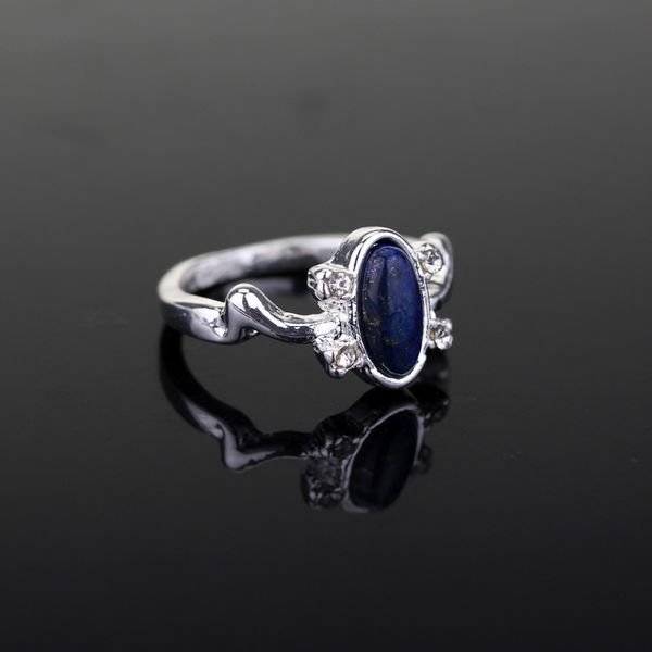 

1 pc the vampire diaries rings elena gilbert daylight rings vintage crystal ring with blue lapis fashion movies jewelry cosplay, Golden;silver