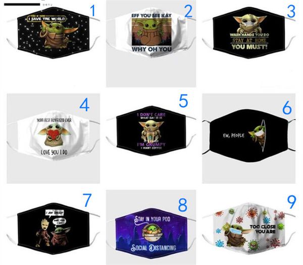

2021 new year christmas grinch or master face masks reusable washable breathable dust proof face mask by dhl