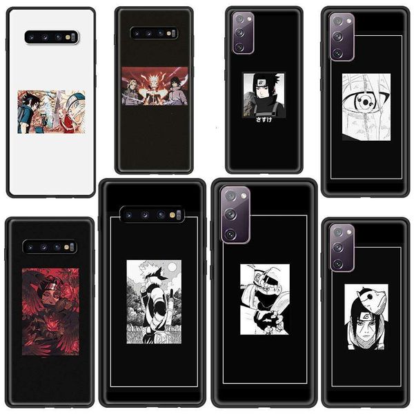 

the black case is samsung galaxy iron s10 s10e s20 super 5g s9 s8 plus s7 silicon coke akatsuki naruto