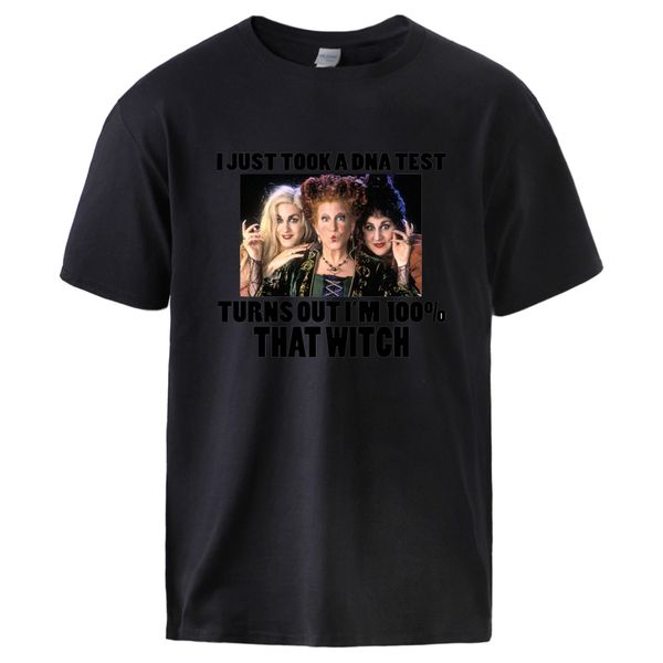 

hocus pocus i just took a dna test turns out i'm that witch mens summer short sleeve tee hooded sweatshirt hoodie men t shirt