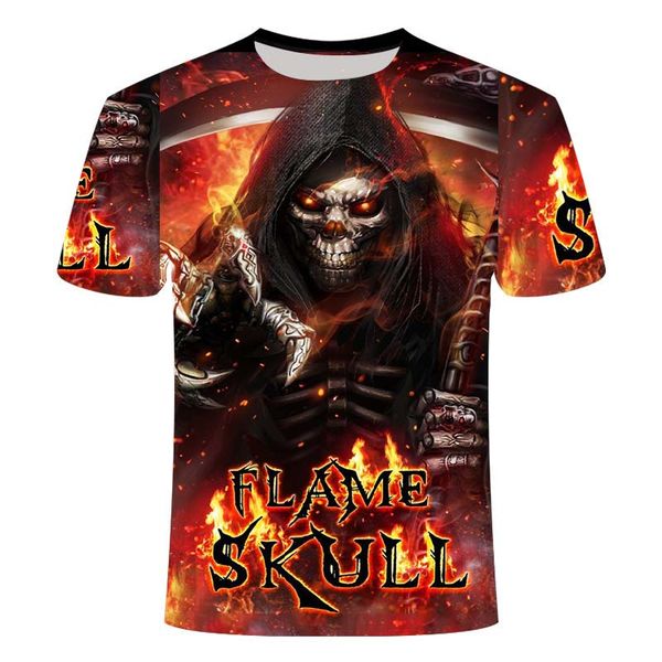

skull skeleton punk rock gun vintage gothic 3d print shirts anime anime hippie men clothing