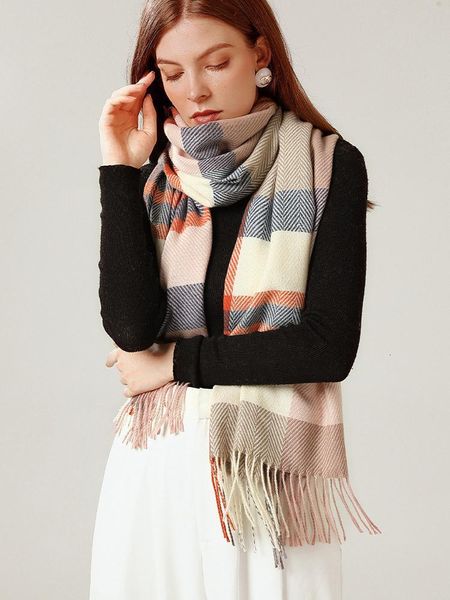 

autumn winter female long warm soft new fashion design classical pattern shawl wrap women cashmere big plaid scarf, Blue;gray