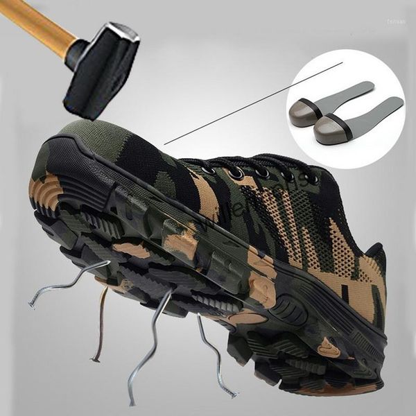 

men's steel toe work safety shoes casual breathable outdoor sneakers puncture proof boots comfortable industrial shoes for men1, Black