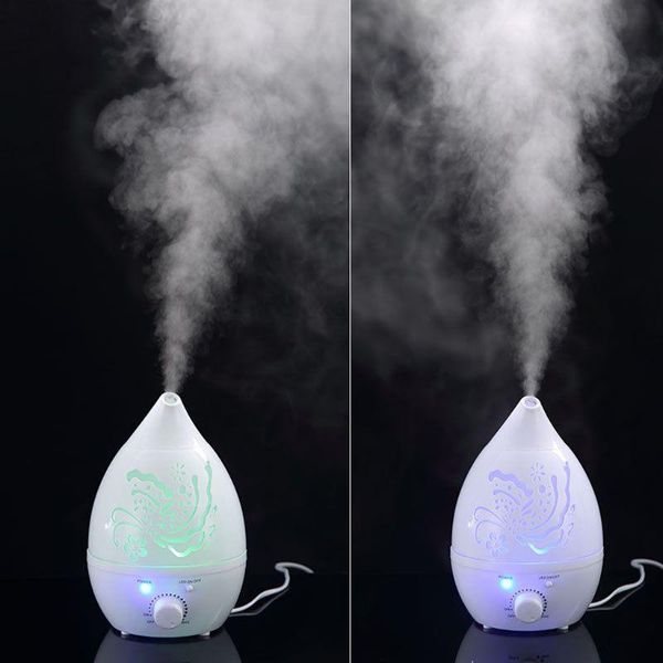 

humidifiers 1.3l ultrasonic home aroma humidifier air diffuser purifier atomizer essential oil 7 color led light butterfly mist maker