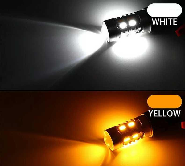 

automotive led brake lights 1156 1157 20smd 5630 yellow and white two-color steering lights1