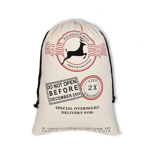 

heavy christmas gift 40 organic large style sacks canvas drawstring bag with reindeers santa party claus sack bags2heh