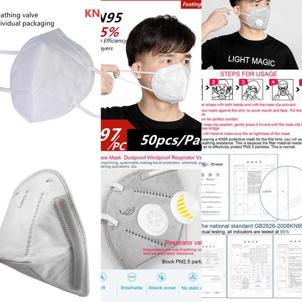 

nonwoven air antidust 50pcs valved kkf94 dustproof masks pm2.5 facial protective mouth ma 9xik