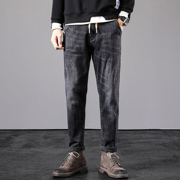 

jeans men's autumn loose harlem elastic new casual casual jeansjeans and jeans fashion brand student pants thick wear resistant men&#03, Blue