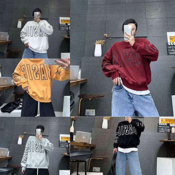 

korean autumn new large letter sweater printing loose casual simple round collar student board sweater girl p9rmu, Black