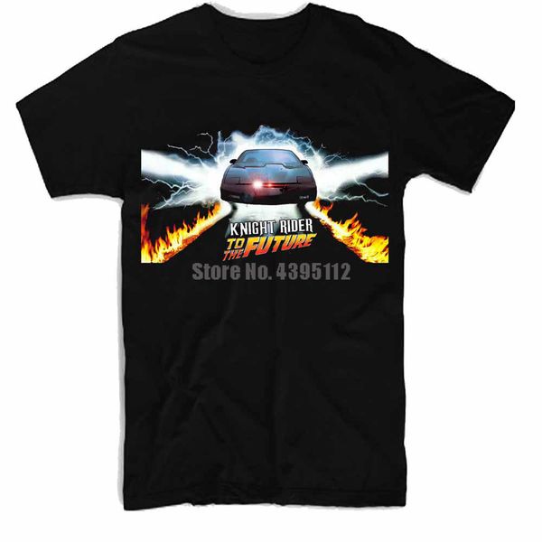 

knight rider to the future movie mens men streetwear 2020 gym king 100% cotton black hoodie designers t shirts sweatshirt