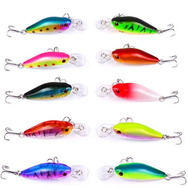 

1pcs 7cm 8g minnow fishing wobblers artificial hard bait fake plastic lures pesca crankbait pike treble hooks tackle qylvhi