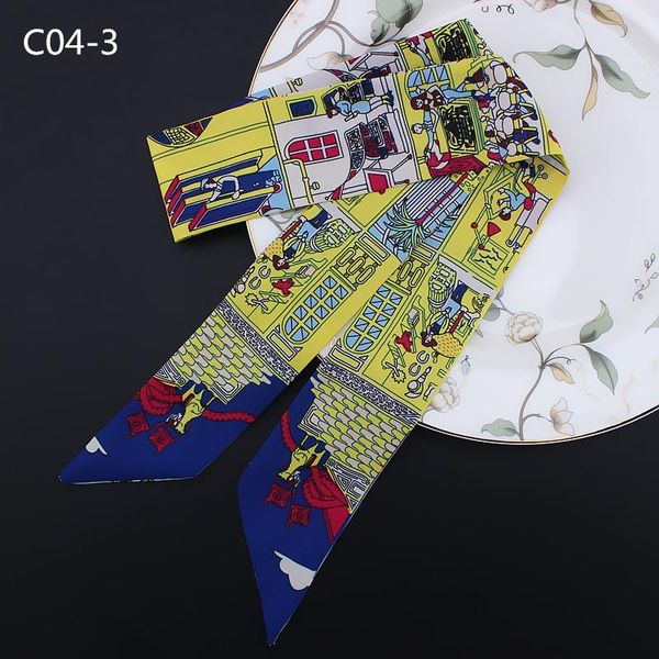 

длинный тощий шелковый шарф женщины шеи галстук мода женщина мешок ленты foulard печатающей головки шарфы для дам wmtkxz lottery2010, Blue;gray