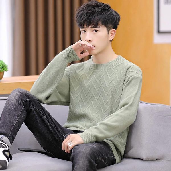 

men's sweaters 2021 turtleneck men sweater loose long sleeve autumn outfit in the fall and winter, White;black