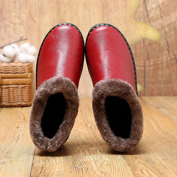 

boots winter women old beijing cotton-padded shoes women's winter warm velvet mother cotton-padded shoes waterproof women boots, Black