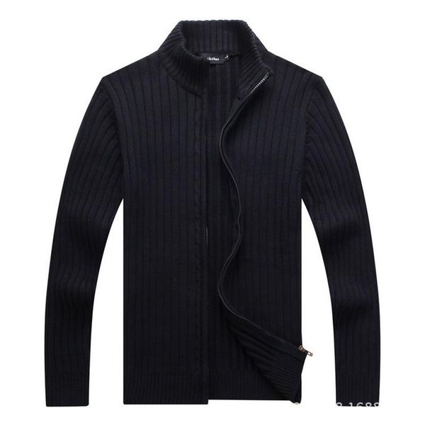 

100% cotton men's sweater korean knitted cardigan men long sleeve sweaters autumn winter clothes 2020 manteau homme pph2535, White;black