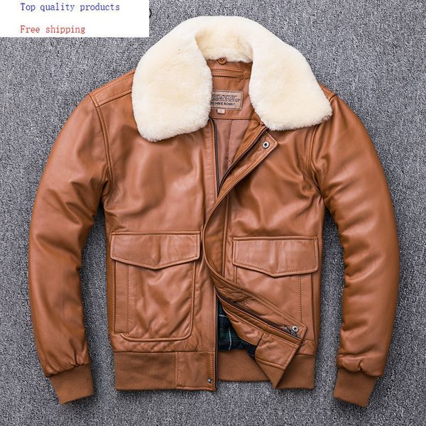 Erkek deri ceket sonbahar kış hakiki deri koyun derisi ceket erkekler için artı boyutu bombacı ceket parka 2020 lj201029