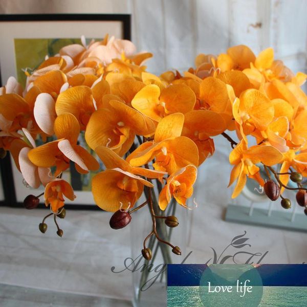 

8pcs/lot artificial flowers real touch artificial moth orchid butterfly orchid for new house home wedding festival decoration
