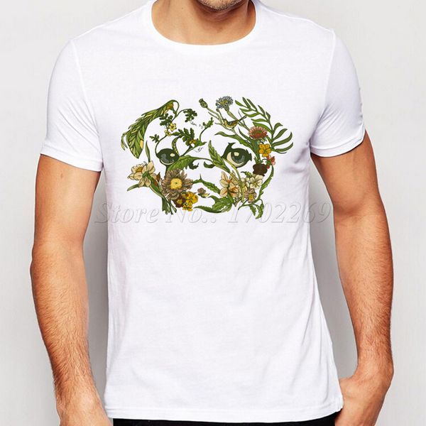 

asian size arrivals botanical pug creative customized short sleeve casual vintage animal printed funny tee sweatshirt hoodie t shirt