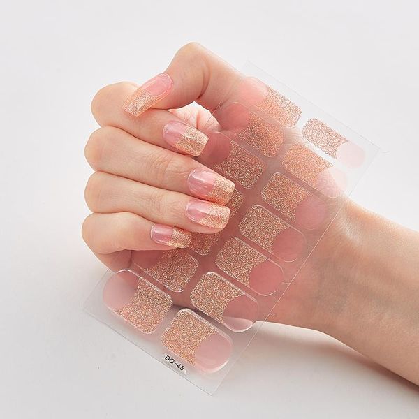 

stickers & decals glitter series powder sequins nail wraps diy adhesive nails art decoration designs sticker set accesoires, Black