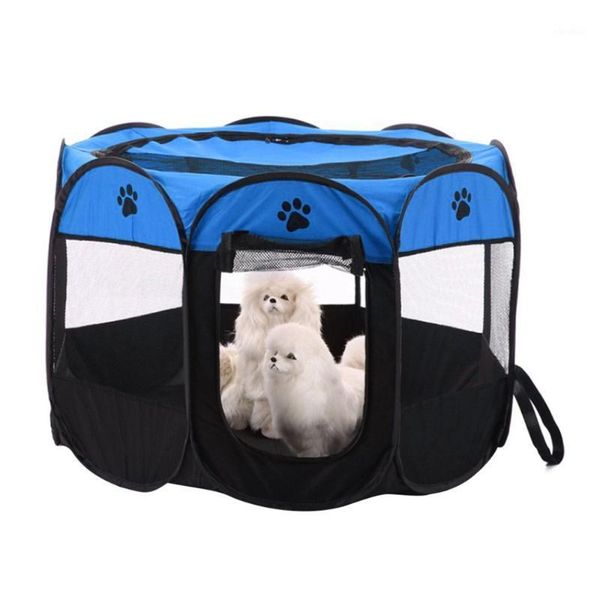 

portable pet tent folding dog house cage pet bed dog cat tent playpen puppy kennel easy operation octagonal fence dropshipping1
