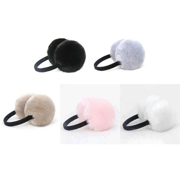 

winter earmuff imitation fur earmuff thick fur winter ear warmer fluffy headphone for children and adult, Blue;gray