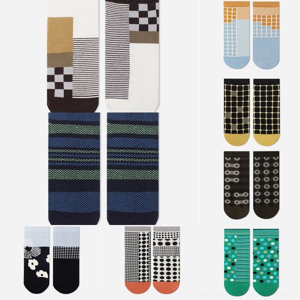 

c92x6 следующей весной и летом новый простой обваленное моды пара ab творческий шов головы хлопок хлопчатобумажные носки носки и sockssocks, Black