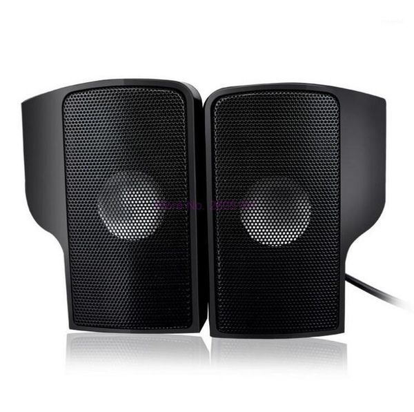 

by dhl 20pcs portable clipon usb stereo speakers line controller soundbar for lapnotebook music player pc with clip new1