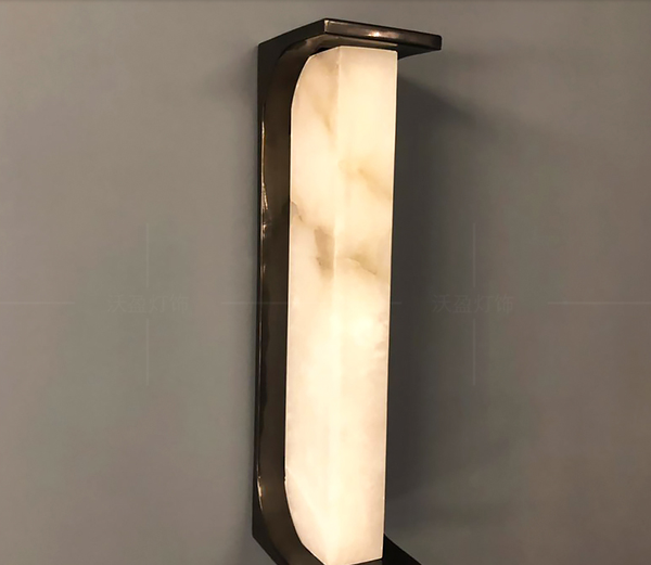

postmodern stainless steel marble wall lamp living room background wall lamp nordic minimalist aisle bedroom bedside marble