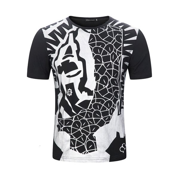 

2021 new fashion brand men tees shirts homme cotton slim fit funny printing o-neck t-shirt mayan culture male leisure camisetas 8apv, White;black
