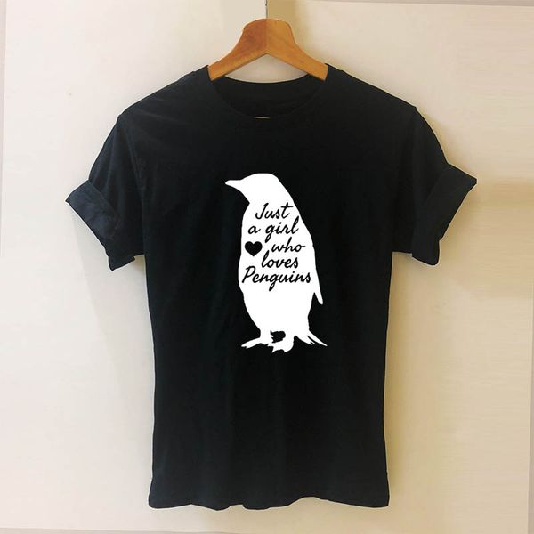 

just a girl who loves penguins letters print casual cotton hipster funny for girl drop ship hoodie designers t shirts sweatshirt