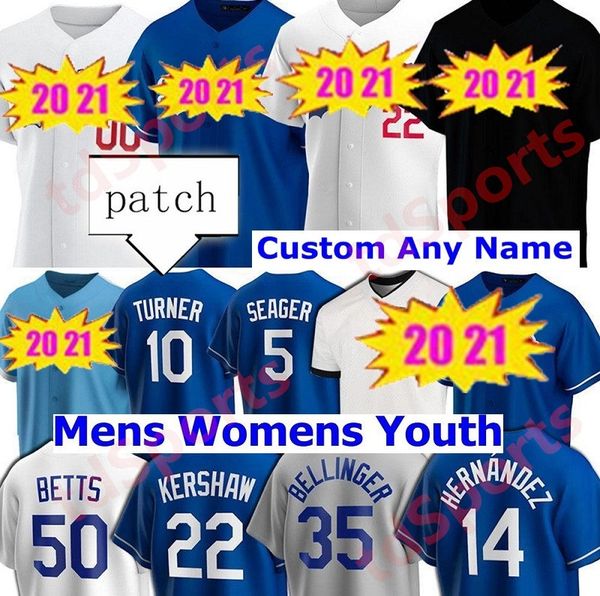 

new 2020 men women kids youth baseball cody bellinger justin turner clayton kershaw walker buehler mookie betts enrique hernandez jerseys, Blue;black