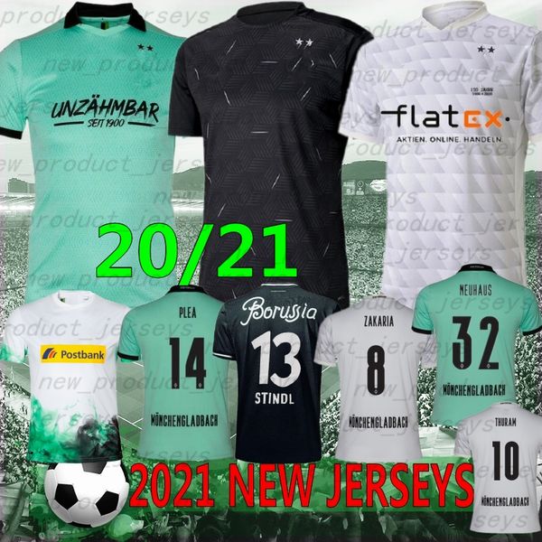 

thai 20/21 new borussia mönchengladbach soccer jerseys hofmann hazard ginter man football shirt raffael plea elvedi zakaria, Black;yellow