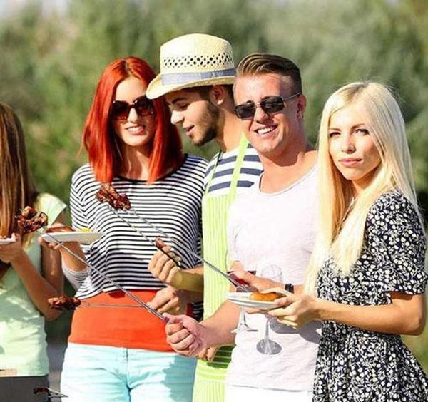 

30cm length hoomall 100pcs/dozen barbecue grill mats bamboo skewers grill shish wood sticks barbecue bbq tools c jlldji yummy_shop