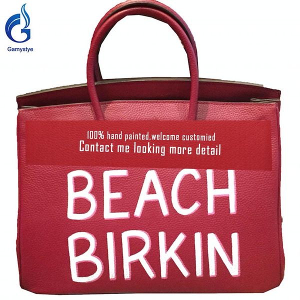 

art personalizar bolso custom hand painted letter bag 2020 luxury handbag women bags designer big capacity luxury beach handbags