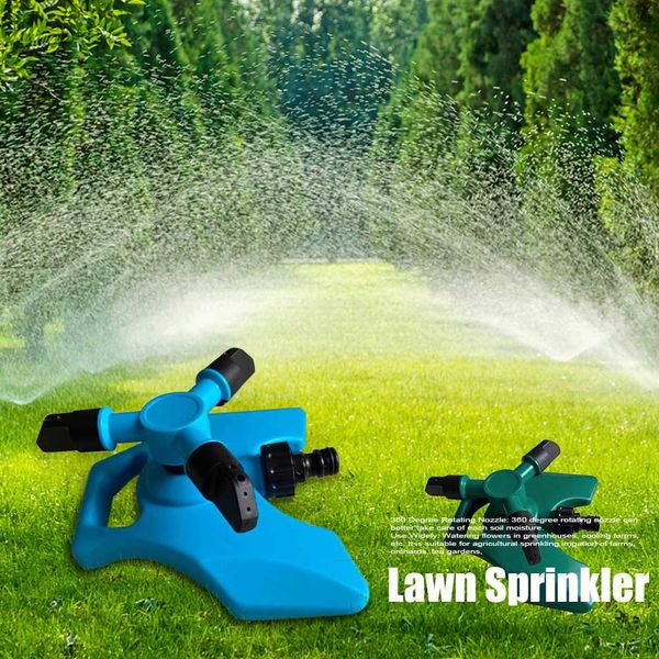 

abs irrigation tools easy install garden watering lawn sprinkler automatic farm 360 degrees rotating adjustable angle 3 nozzles