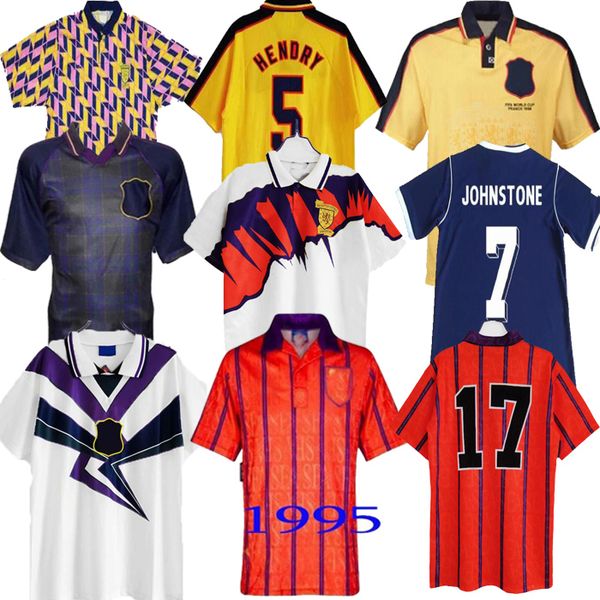 

78 82 1986 1995 scotland retro soccer jersey equipment home blue kits 1996 1998 classic vintage scotland retro football shirt, Black;yellow
