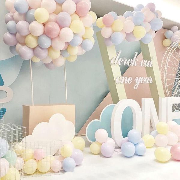 

party decoration 5-inch small macarone decorative balloon scene layout birthday shopping mall celebration wedding graduation 100pc 123