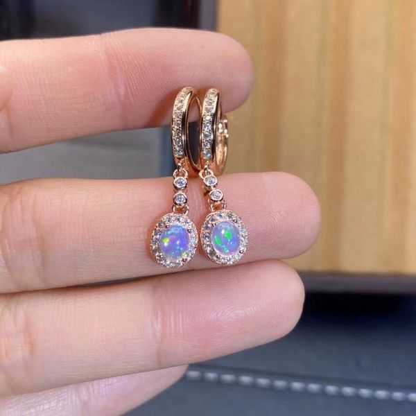 

dangle & chandelier mdina natural opal earrings 925 silver ladies graceful luxury fashion elegant design temperament