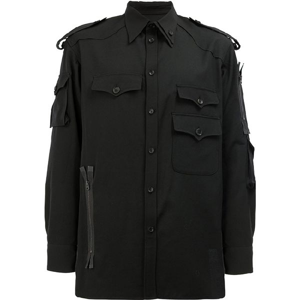 

2021 new fashion men's shirts unleash military style to measure. s-6xl y3b3, Black