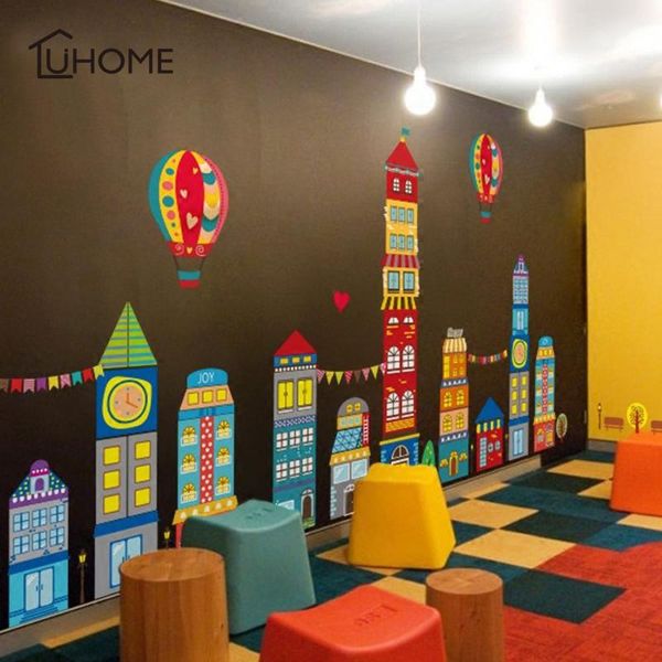 

diy big castle home decor wall stickers for kids rooms children's bedroom sticker mural art kindergarten decoration child gift